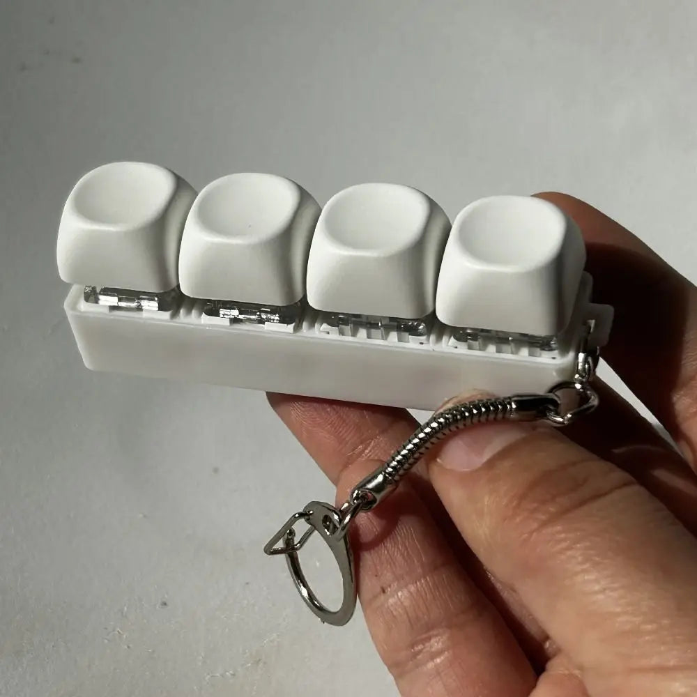 Mini Keyboard Keychain Fidget Toy – Clicky Stress Relief for Neurospicy Hands