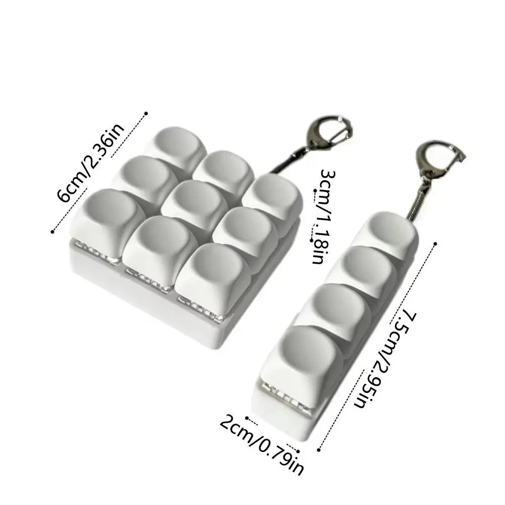 Mini Keyboard Keychain Fidget Toy – Clicky Stress Relief for Neurospicy Hands