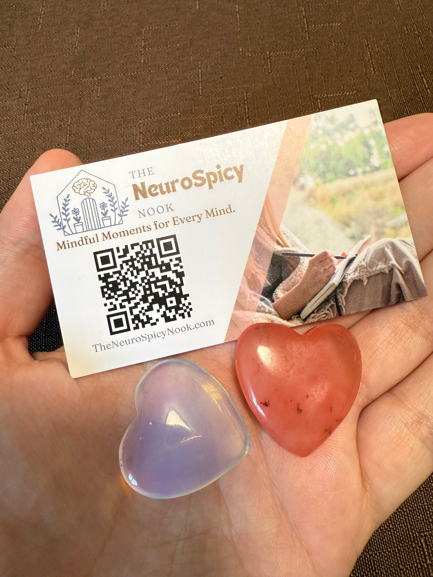 Heart Shaped Worry Stone for Anxiety, ADHD, Depression, Autism, Workplace, Silent Fidget