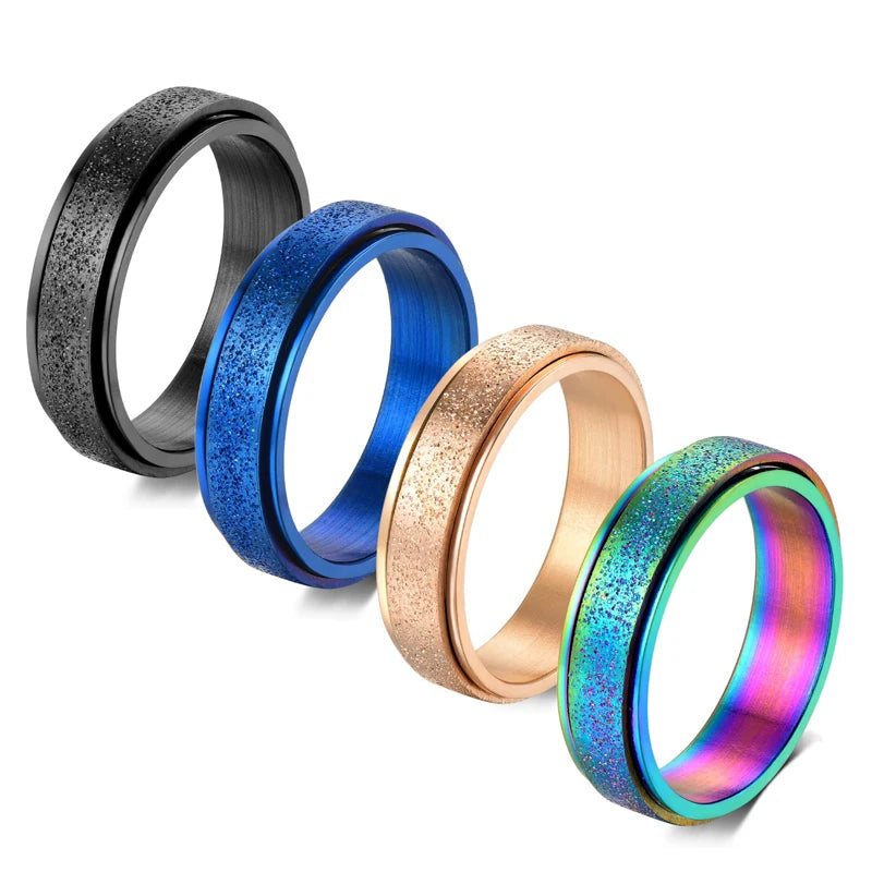 Anxiety Relief Stainless Steel Spinner Ring | Fidget Toy for ADHD & Autism | Stress-Relief Ring for Kids & Adults