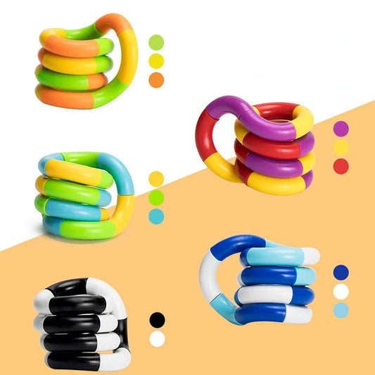 🌀 Twisted Ring Magic Fidget Toy – Creative Stress Relief Rope for Curious Minds