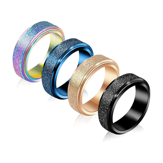 Anxiety Relief Stainless Steel Spinner Ring | Fidget Toy for ADHD & Autism | Stress-Relief Ring for Kids & Adults